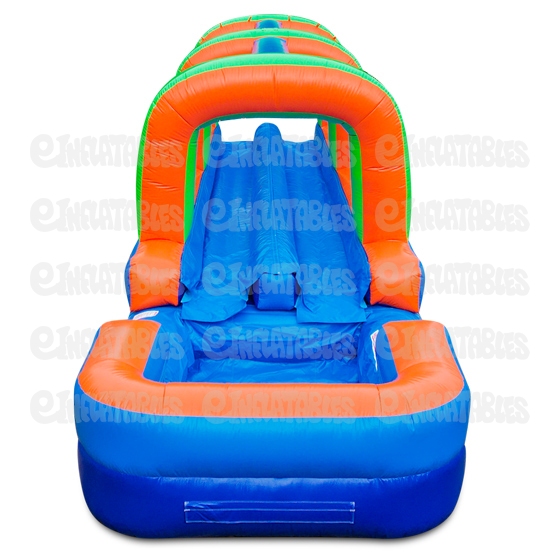 Inflatable Run N Splash 2 Lane Slide