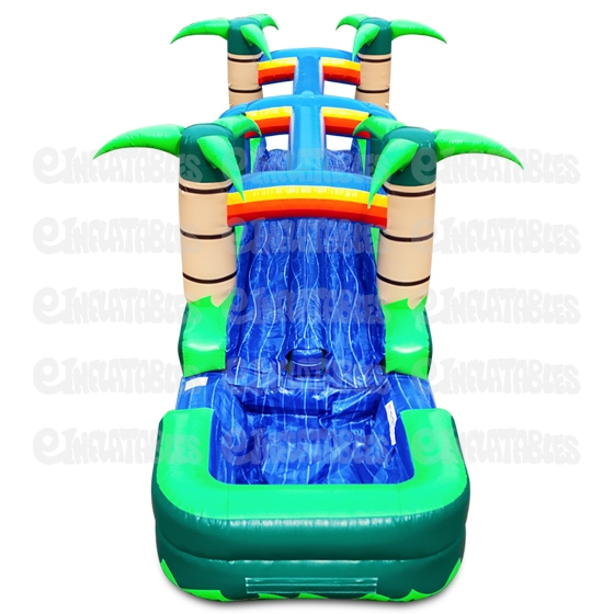 Run N Splash Tropical 2 Lane Water Slide